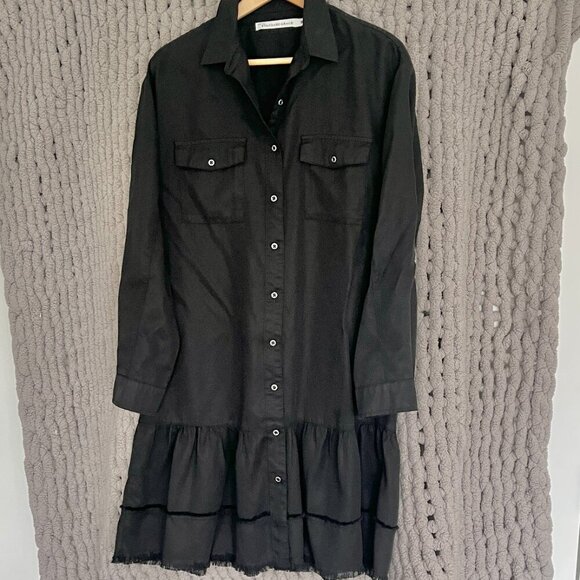 Standard Grace Black Button-Down Dress Size M - Picture 2 of 10